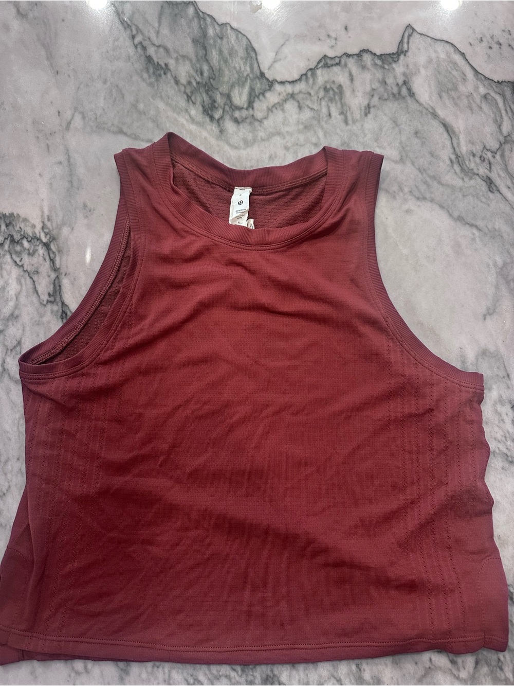 lululemon athletica Ribbed Sleeveless Crop Top - Wine